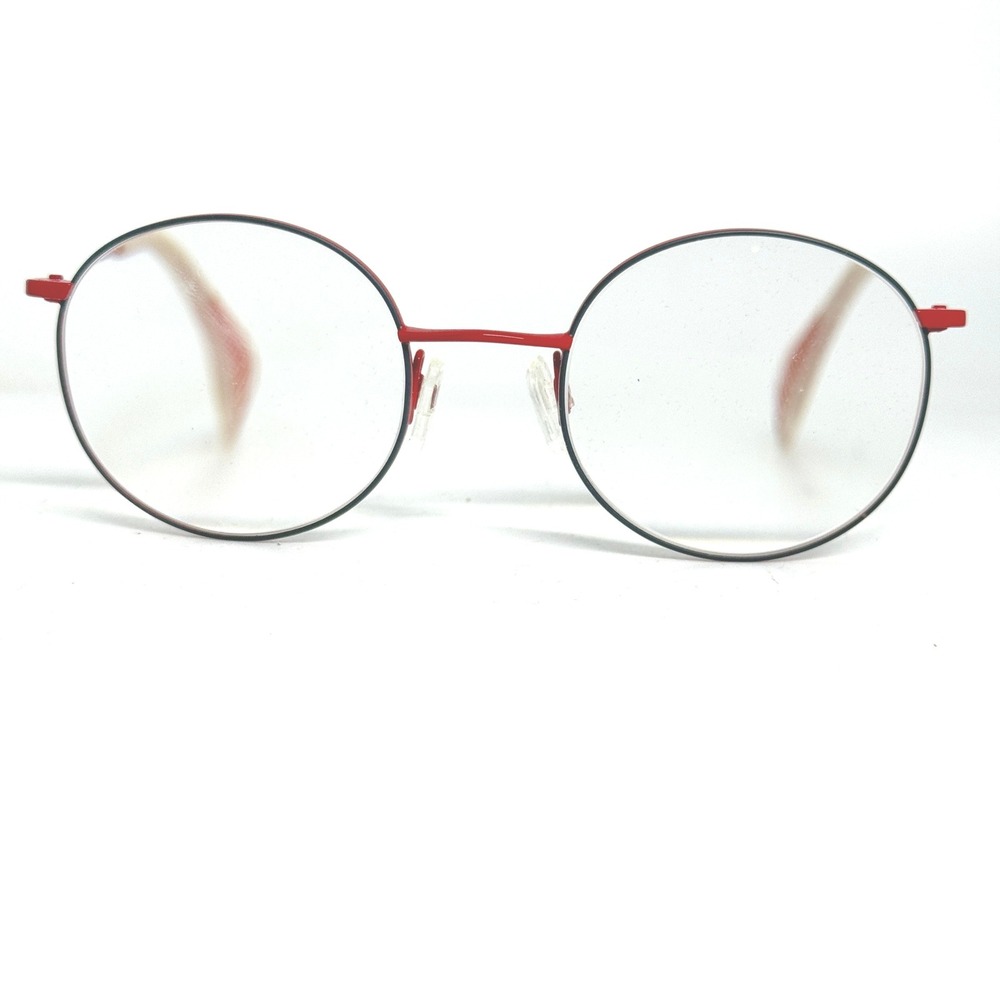 LAFONT ISSY & LA Round Metal Eyeglasses Red 4921 136 CE Made‎ in France 21070